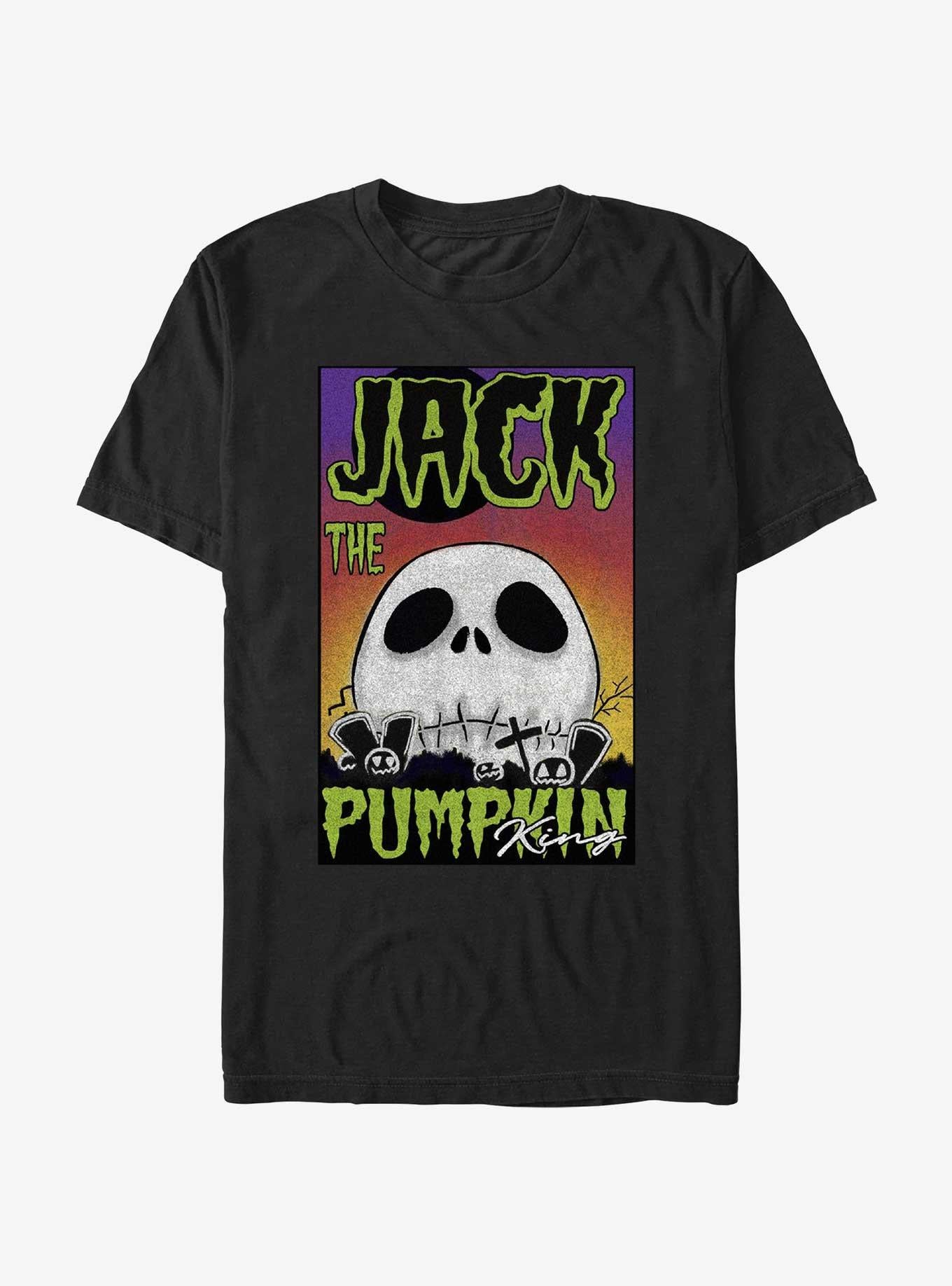 Disney The Nightmare Before Christmas Jack The Pumpkin King Skull Poster T-Shirt Poster | Premium Graphic | Perfect For Daily Wear