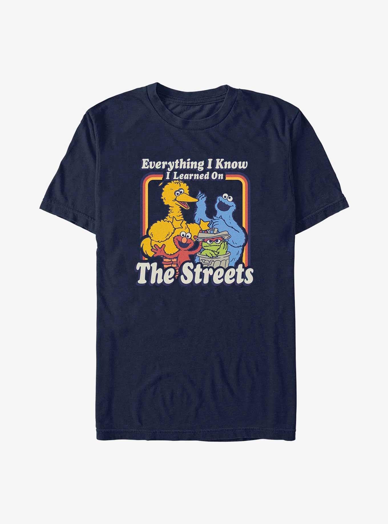 Sesame Street Everything I Know I Learned On The Streets T-Shirt | Premium Unisex T-Shirt, Trending Graphic Tee