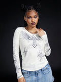 Social Collision Angel Wings Cross Girls LongSleeve TShirt Graphic Tee | Graphic Tee | Unisex Shirt | Premium Quality Apparel