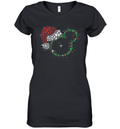 Disney Mickey Santa Christmas Women039S V Neck T Shirt