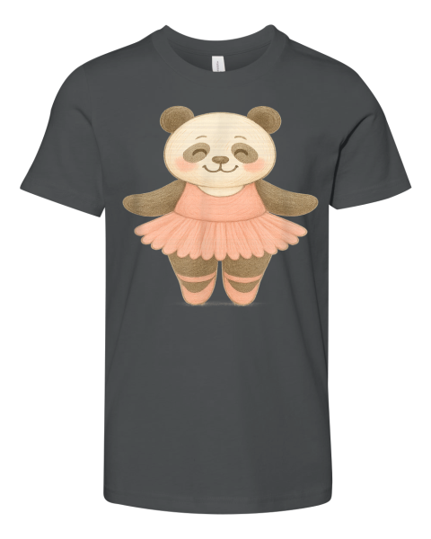 Adorable Ballerina Panda Premium Youth T Shirt