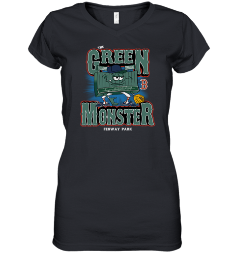 Boston Red Sox The Green Monster Fenway Park Women039S V Neck T Shirt