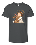 Brush Stroke Jesus He Is Risen Premium Youth T Shirt