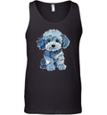 Denim Patch Animal Dog Tank Top
