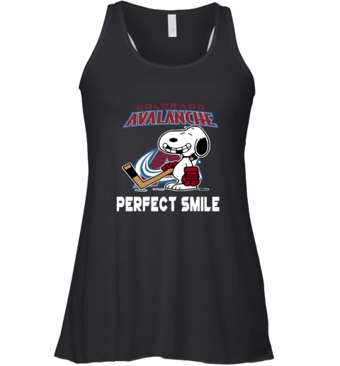 Colorado Avalanche Snoopy Perfect Smile The Peanuts Racerback Tank