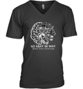 Brain Tumor Awareness Wear Gray In May Strong Warrior Cancer V Neck T Shirt