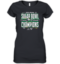College Football Playoff Notre Dame Allstate Sugar Bowl Champions Women039S V Neck T Shirt