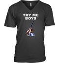 Carl Niehaus Try Me Boys Pro Gun V Neck T Shirt