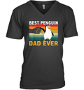 Best Penguin Dad Ever V Neck T Shirt