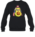 Cute Avocado American Flag Cape 4Th Of July America Usa Sweatshirt
