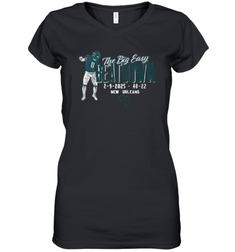 Cj Gardner Johnson The Big Easy Beatdown Women039S V Neck T Shirt