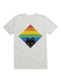 Peeking Cat Rainbow Pride Square Flag T Shirt T Shirt Trending US