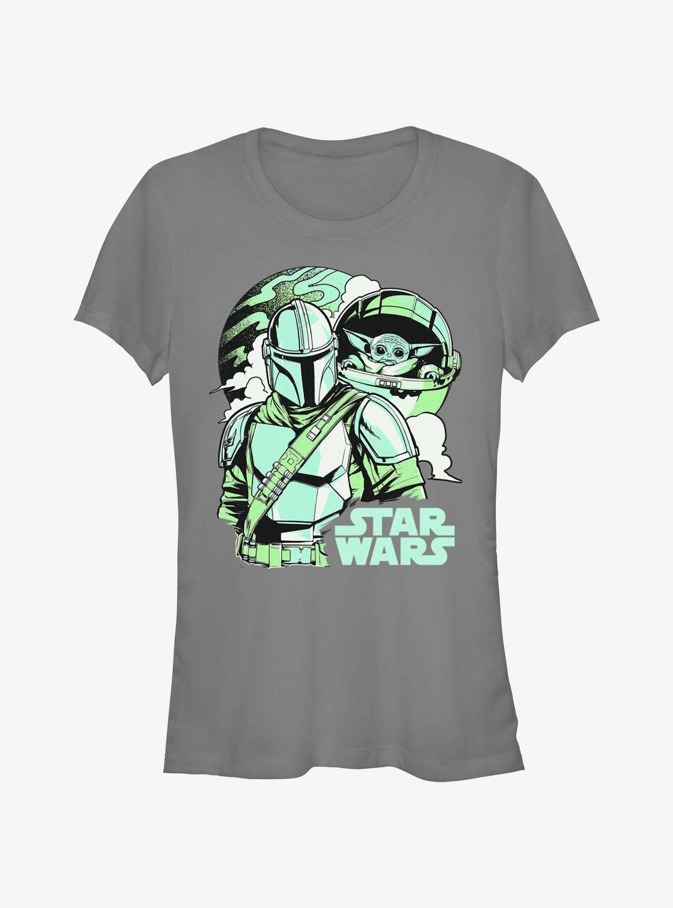 The Mandalorian With Grogu Pop Art Girls T Shirt T Shirt Trending US