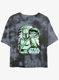 The Mandalorian With Grogu Pop Art Girls Tie Dye Crop T Shirt T Shirt Trending US
