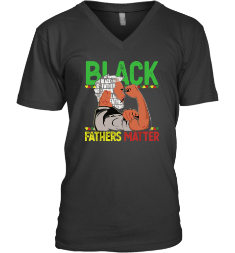 Black Father Matter Dope Black Dad King V Neck T Shirt