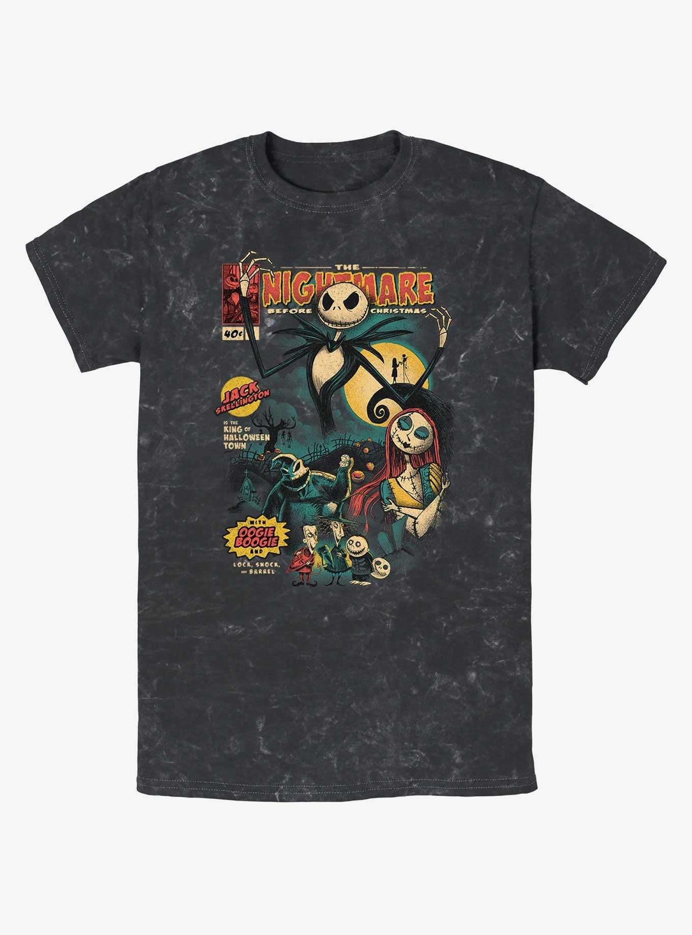 The Nightmare Before Christmas Comic Cover Mineral Wash T-Shirt T-Shirt | High-Quality Print | High Demand Item