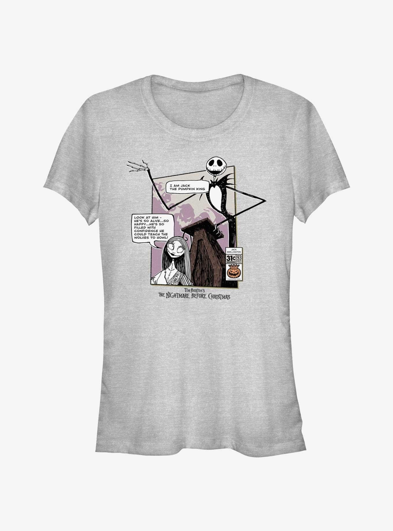 Disney The Nightmare Before Christmas Jack Sally Look At Him The Pumpkin King Girls T-Shirt T-Shirt | Vintage Graphic Vibe | High Demand Item