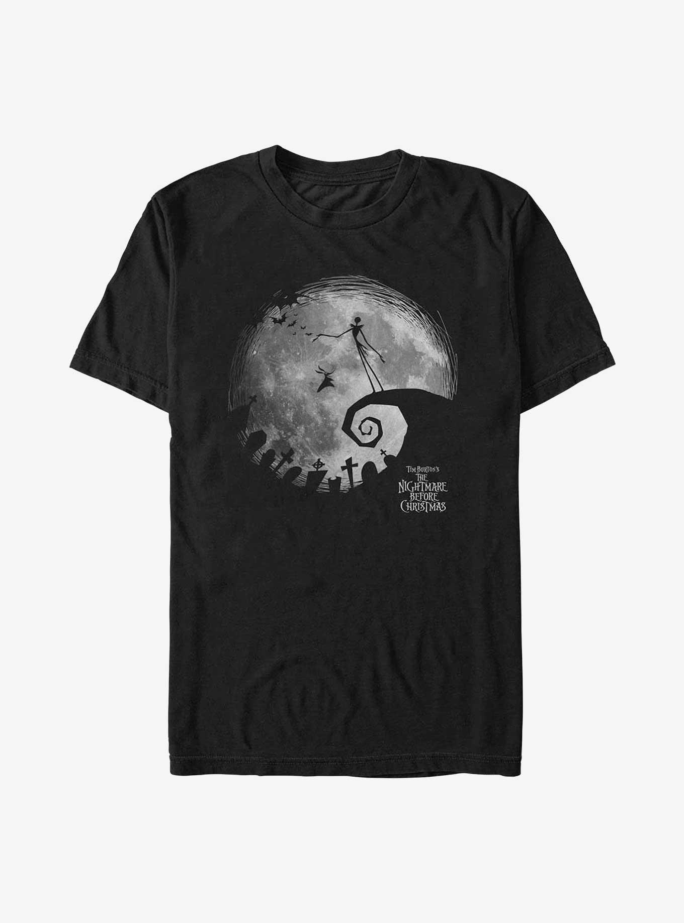 The Nightmare Before Christmas Jack Skellington Night Moon Extra Soft T-Shirt T-Shirt | Exclusive Art Design | Trending Now