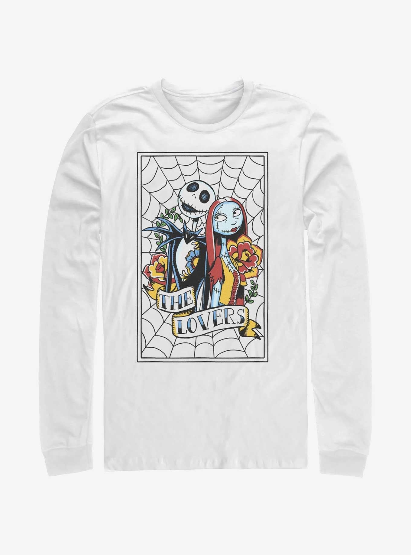 Disney The Nightmare Before Christmas Jack and Sally The Lovers Long-Sleeve T-Shirt T-Shirt | Exclusive Art Design | Great Gift Idea