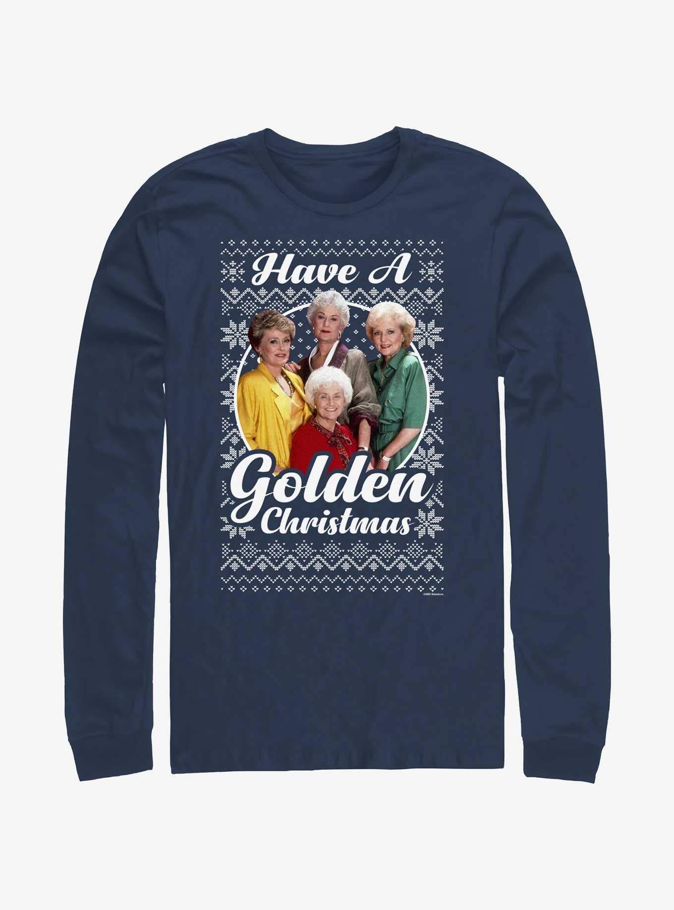The Golden Girls Golden Ugly Christmas Long-Sleeve T-Shirt | Premium Unisex T-Shirt, Trending Graphic Tee