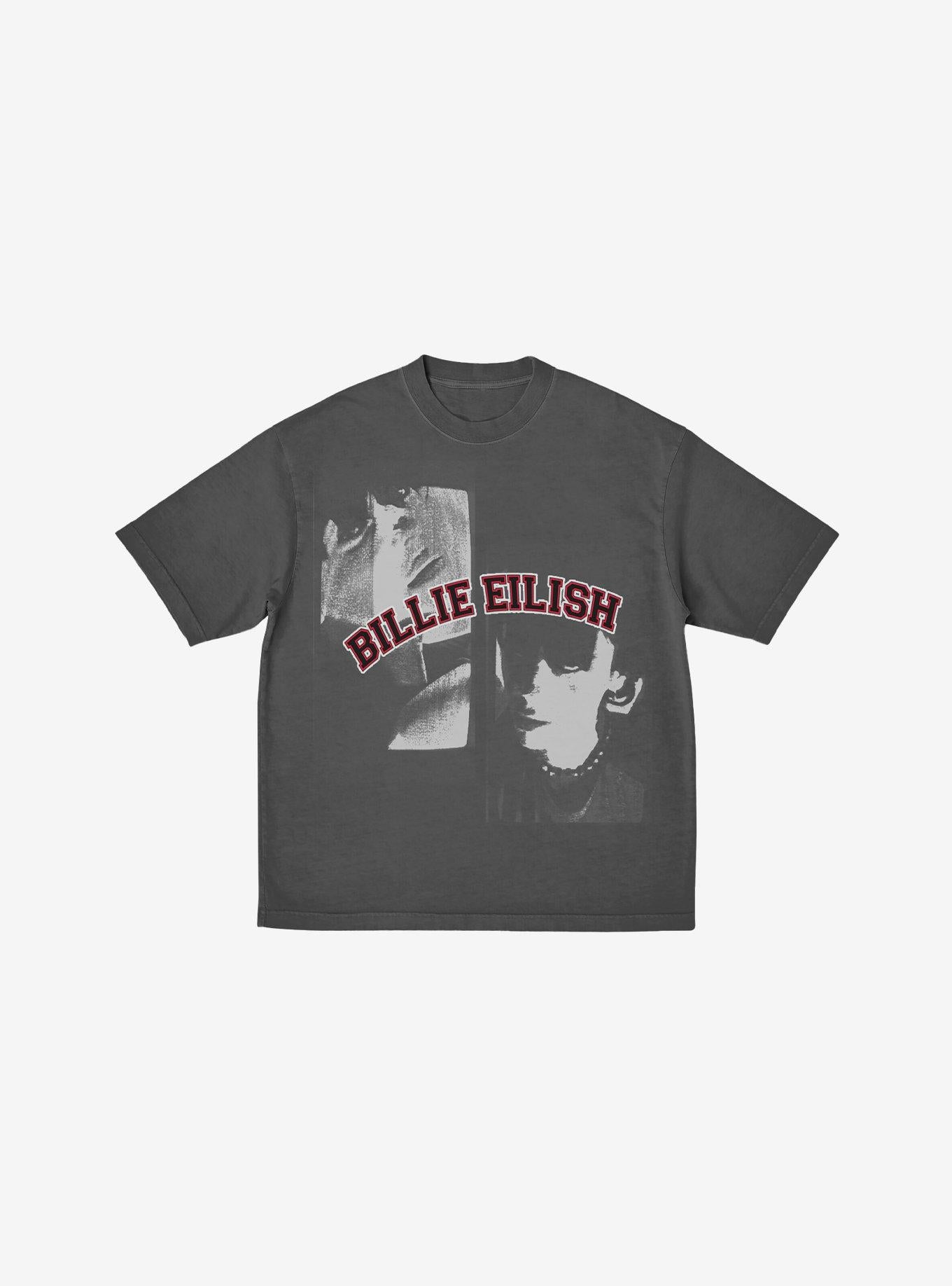 Billie Eilish Double Portrait Grey Boyfriend Fit Girls TShirt Graphic Tee | Graphic Tee | Unisex Shirt | Comfortable Daily Wear