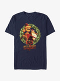 Disney The Nightmare Before Christmas Peace On Earth Jack Santa Wreath T-Shirt T-Shirt | Bold Graphic Edition | Great Gift Idea