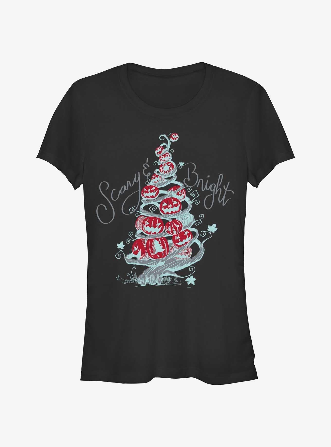 Disney The Nightmare Before Christmas Scary Bright Tree Girls T-Shirt T-Shirt | Fan Favorite Style | Top Pick For Fans