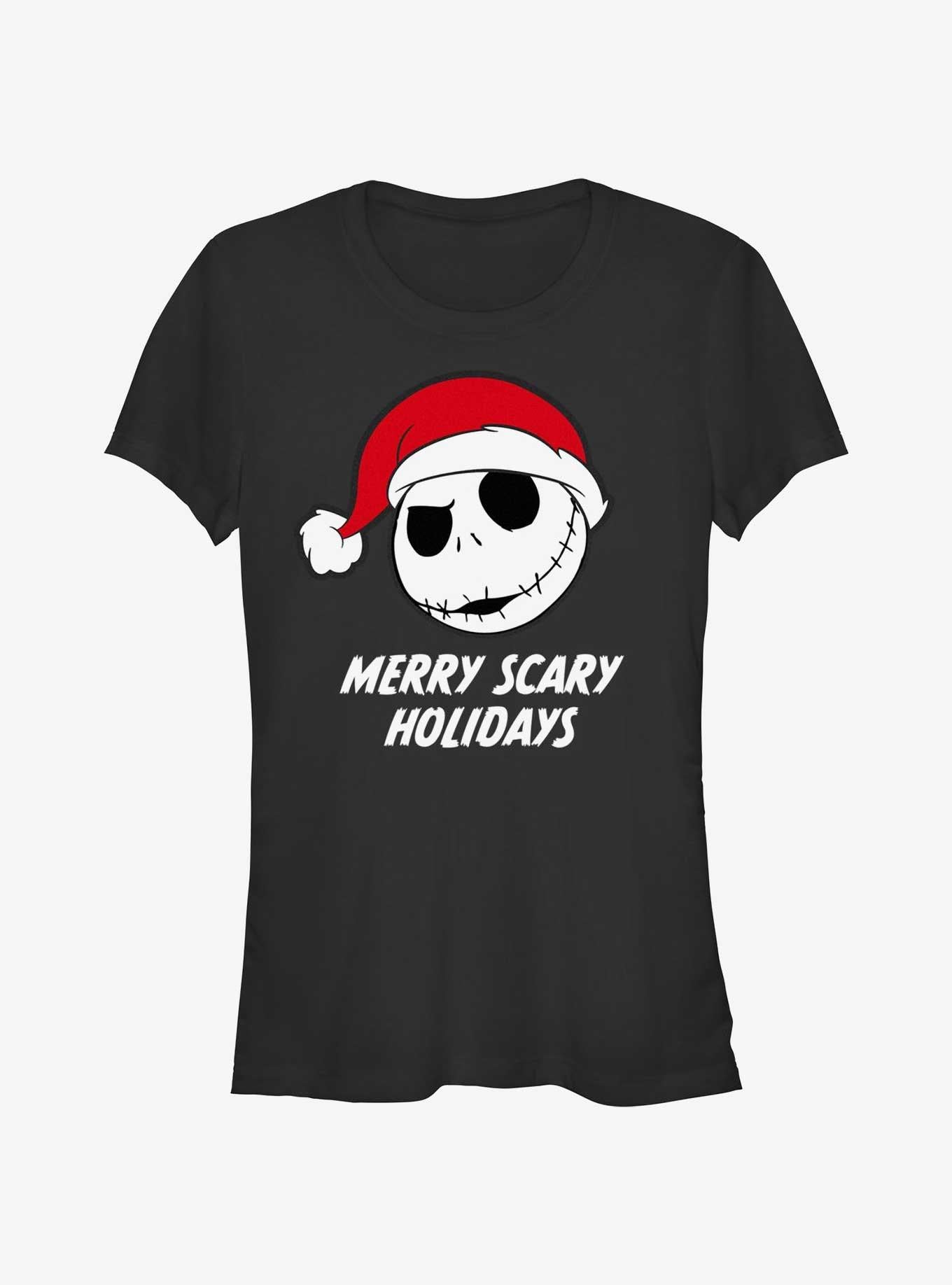 Disney The Nightmare Before Christmas Jack Merry Scary Holidays Girls T-Shirt T-Shirt | Trending Streetwear Style | Top Pick For Fans