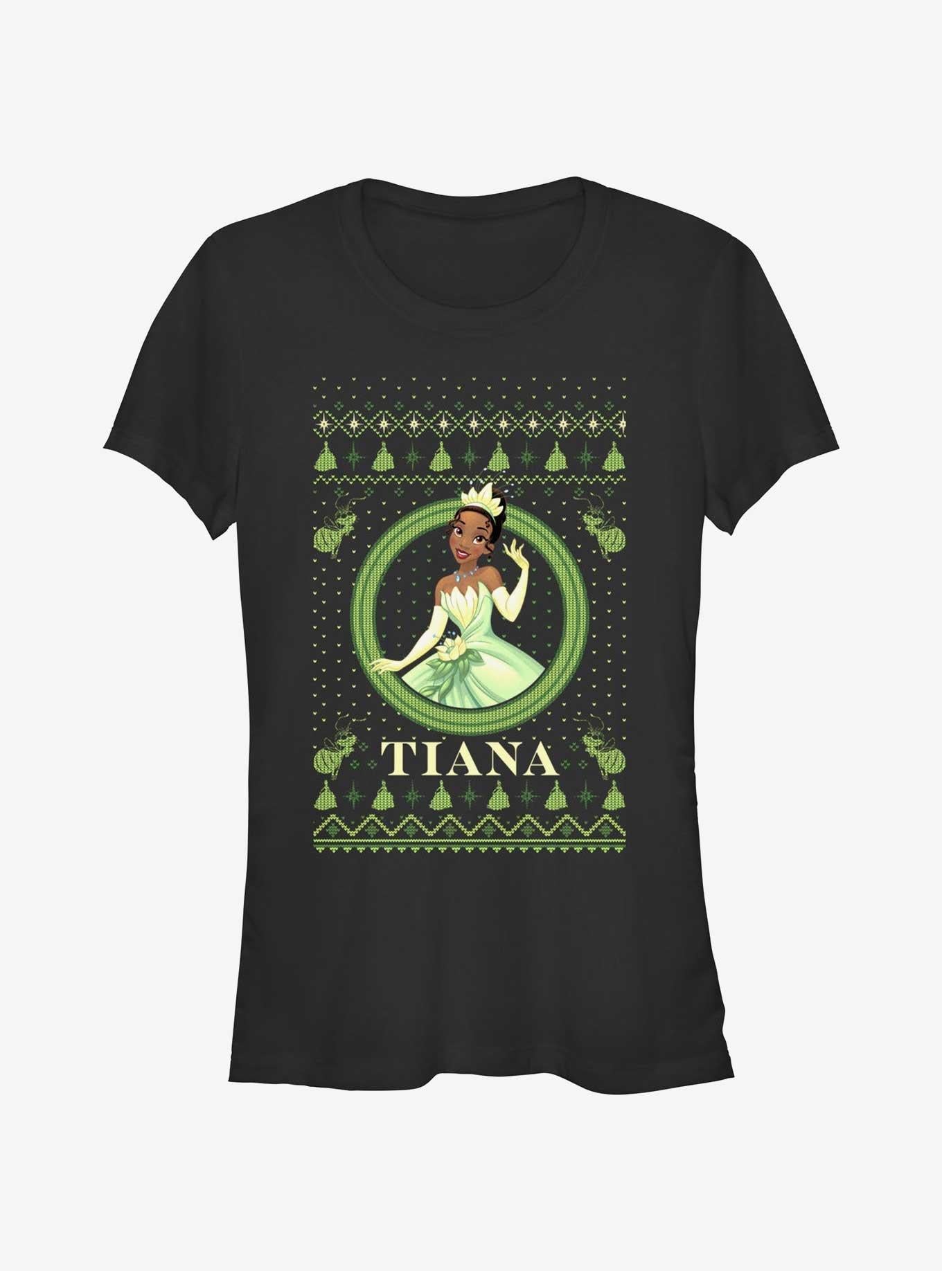 Disney Princess The Frog Tiana Ugly Holiday Girls T-Shirt | Premium Unisex T-Shirt, Trending Graphic Tee