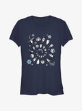 Disney The Nightmare Before Christmas Boogie's Boys Winter Swirl Girls T-Shirt T-Shirt | Bold Graphic Edition | Trending Now