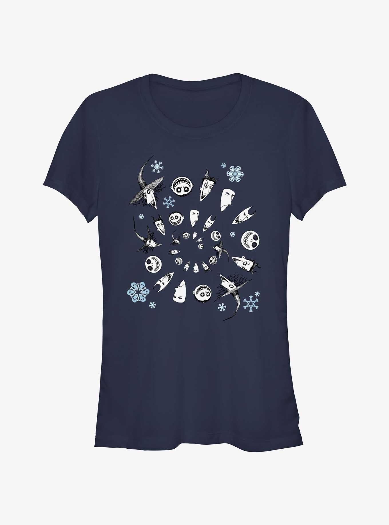 Disney The Nightmare Before Christmas Boogie's Boys Winter Swirl Girls T-Shirt T-Shirt | Bold Graphic Edition | Trending Now