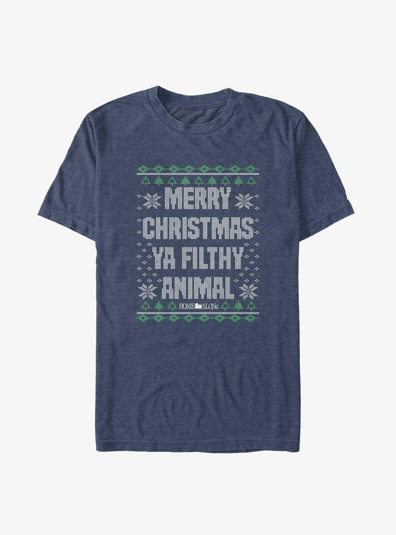 Home Alone Merry Christmas Filthy Animal Ugly Big Tall T-Shirt | Premium Unisex T-Shirt, Trending Graphic Tee