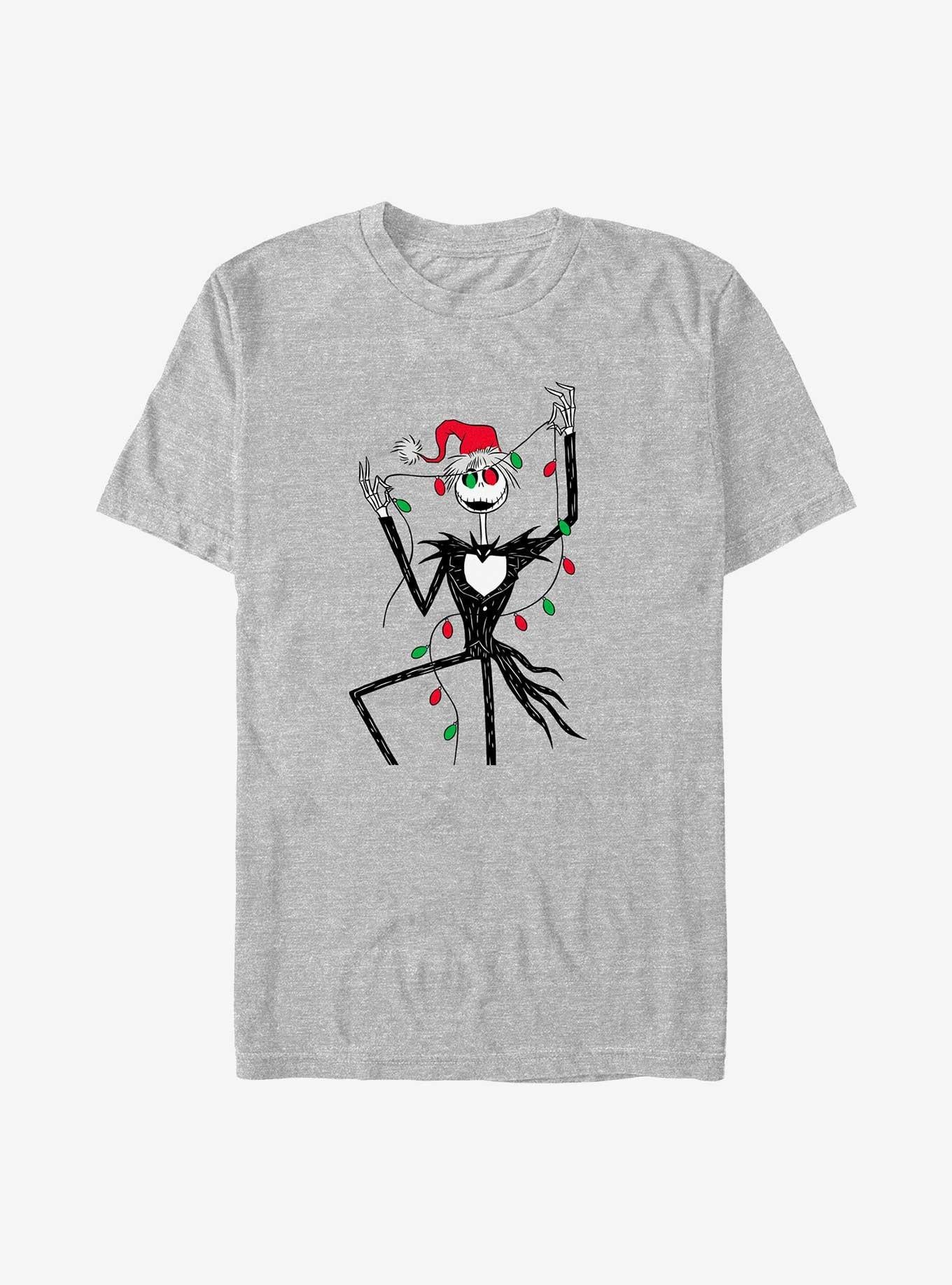 The Nightmare Before Christmas Santa Jack Christmas Lights Big Tall T-Shirt T-Shirt | High-Quality Print | Great Gift Idea