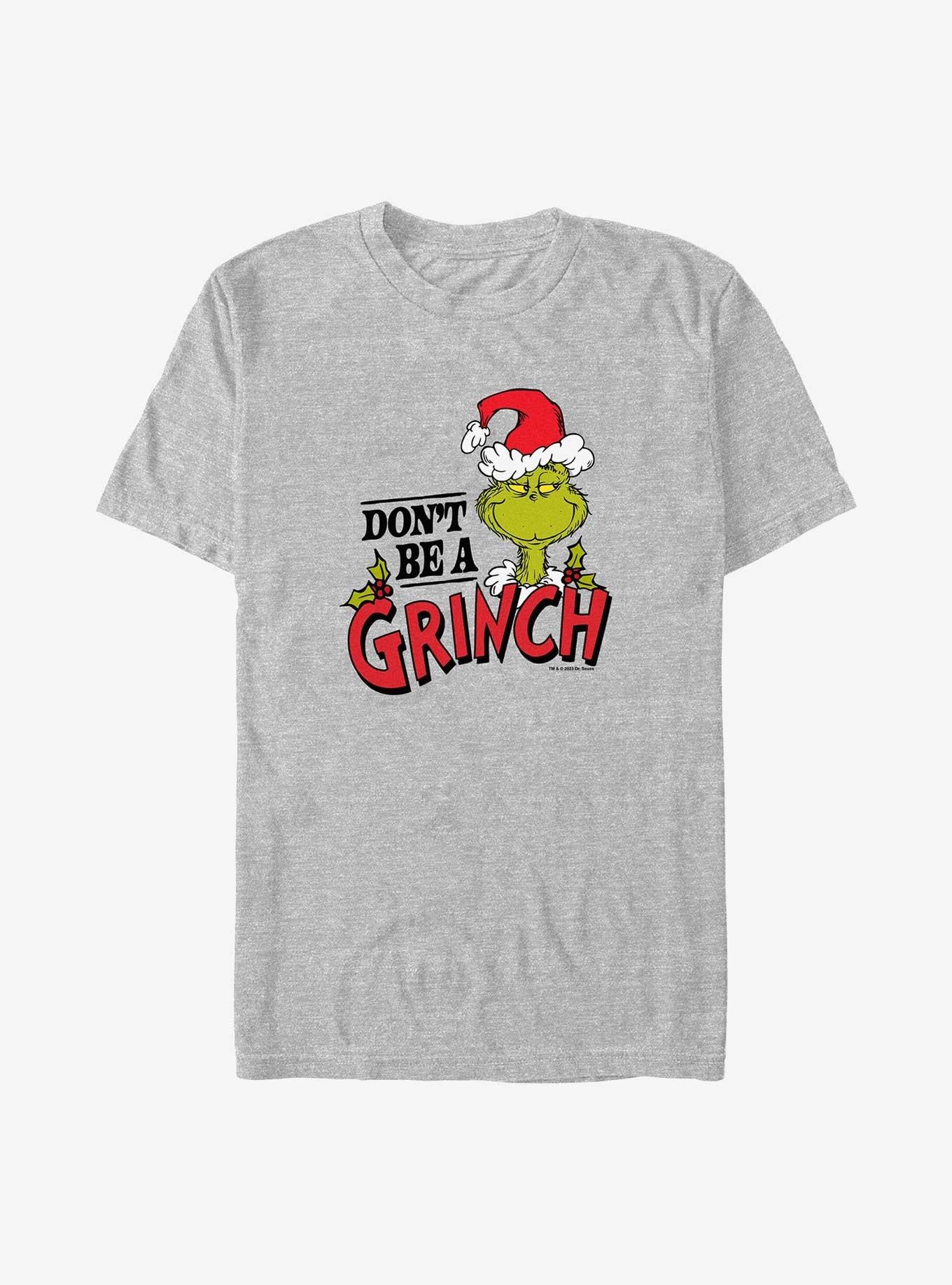 Dr Seuss The Grinch Who Stole Christmas Don't Be A Grinch Big Tall T-Shirt T-Shirt | Vintage Graphic Vibe | Must-Have Style