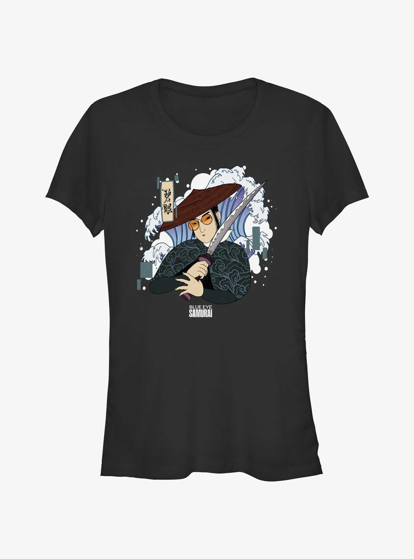 Blue Eye Samurai Mizu Japanese Art Style Girls T Shirt T Shirt Trending US