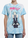 Hatsune Miku Blue TieDye Boyfriend Fit Girls TShirt Graphic Tee | Graphic Tee | Unisex Shirt | Soft Comfortable Wear