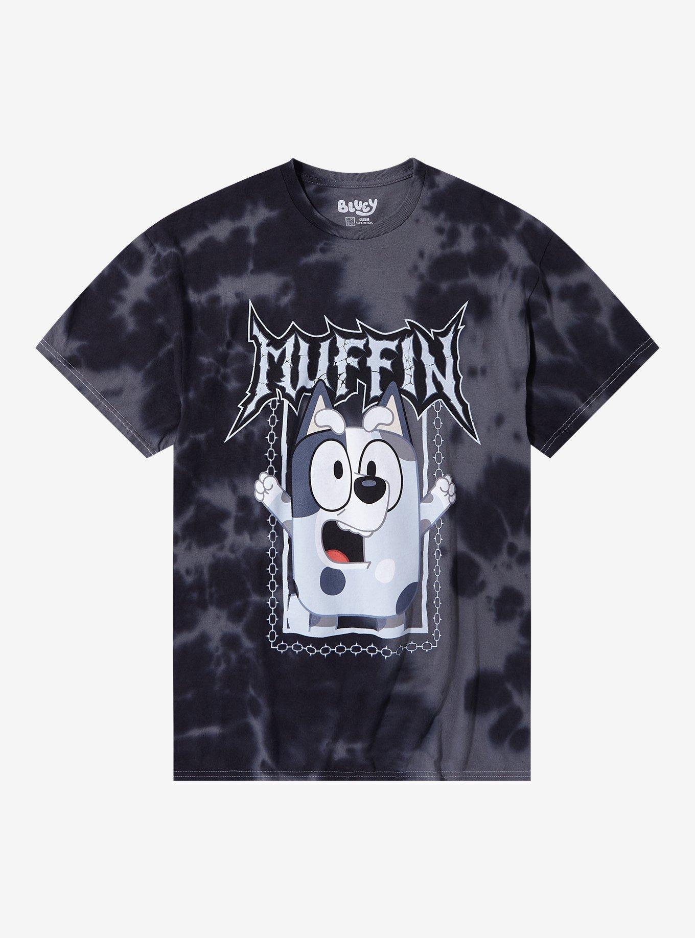 Bluey Muffin Metal TieDye TShirt Graphic Tee | Graphic Tee | Unisex Shirt | High-Quality Print