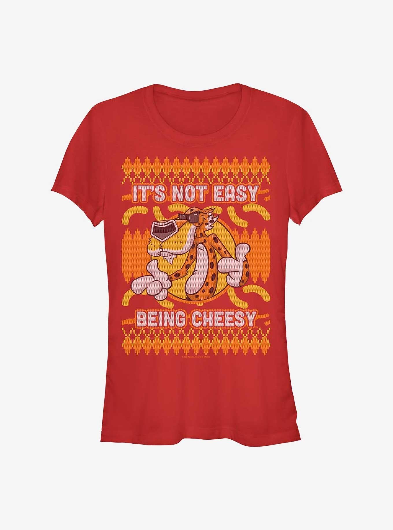 Cheetos Chester Cheetah Ugly Christmas Sweater Pattern Girls T-Shirt | Premium Unisex T-Shirt, Trending Graphic Tee