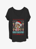 Gremlins Midnight Snack Santa Ugly Christmas Girls T-Shirt Plus Size T-Shirt | Premium Graphic | High Demand Item
