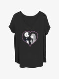 The Nightmare Before Christmas Jack Sally Heart Stitch Girls T-Shirt Plus Size T-Shirt | Fan Favorite Style | Top Pick For Fans