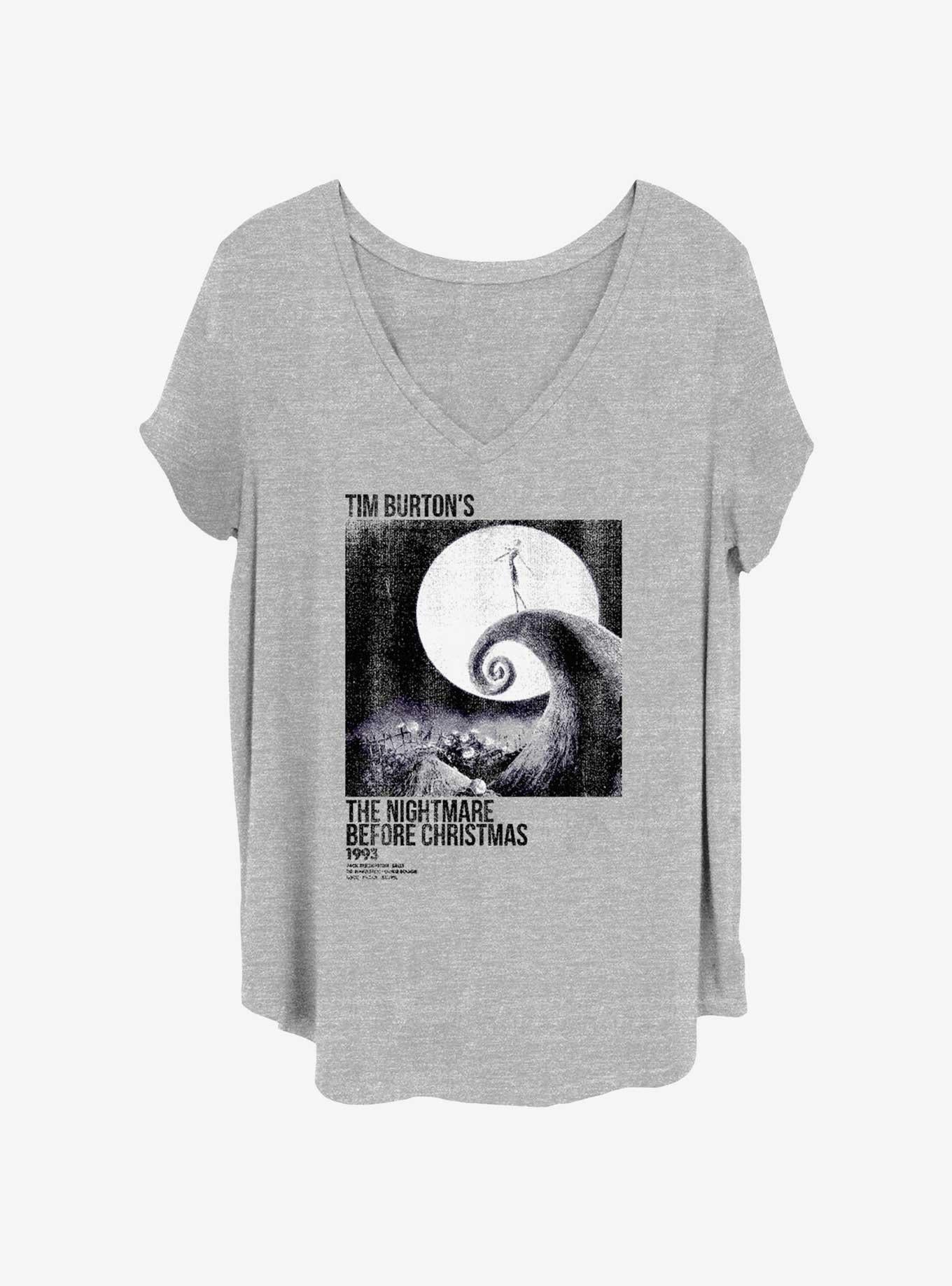 Disney The Nightmare Before Christmas Poster Ink Rolled Girls T-Shirt Plus Size Poster | Fan Favorite Style | Trending Now