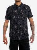 Eyeball Spider Woven Button-Up | Premium Unisex T-Shirt, Trending Graphic Tee