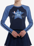 Disney Stitch Star Patch Girls LongSleeve Raglan TShirt Graphic Tee | Graphic Tee | Unisex Shirt | Comfortable Daily Wear