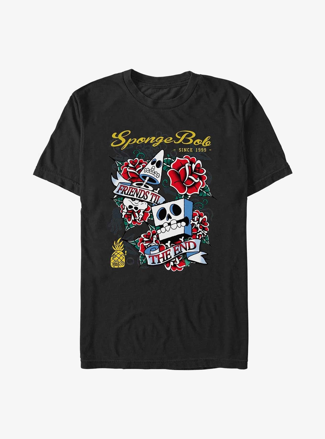 SpongeBob SquarePants Friends Til The End Tattoo Big & Tall T-Shirt