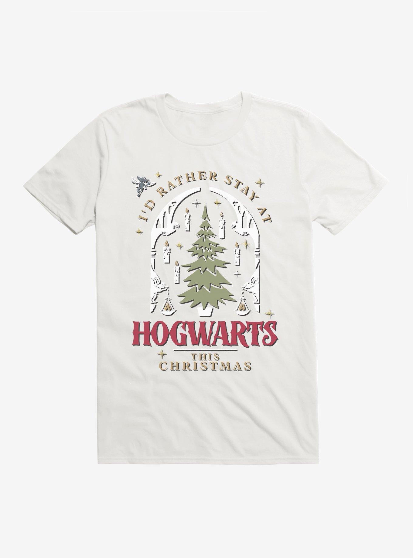 Harry Potter Rather Stay At Hogwarts This Christmas T-Shirt T-Shirt | Bold Graphic Edition | Top Pick For Fans