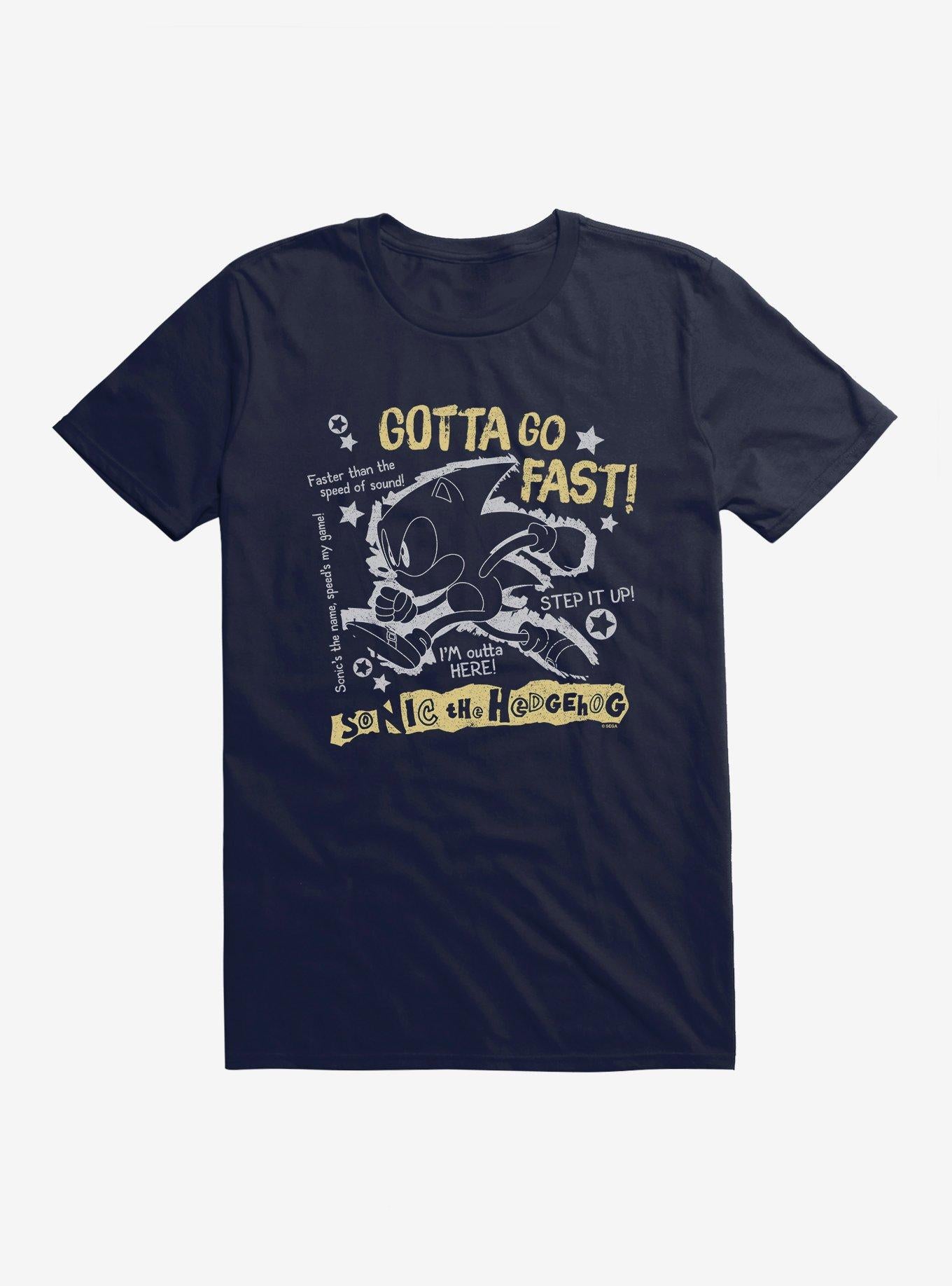 Sonic The Hedgehog Sonic Go Fast Silhouette T-Shirt
