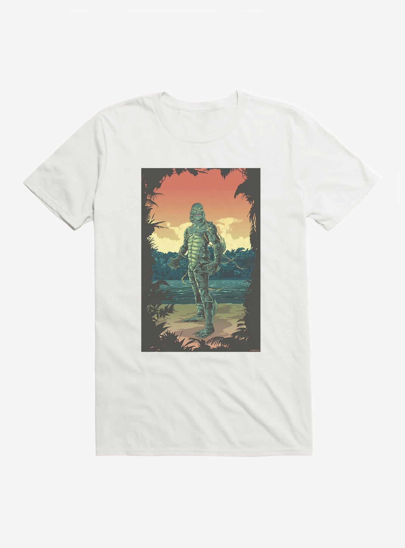 Creature From The Black Lagoon Comic Art Sunset T Shirt T Shirt Comfort Fit Hot Right Now