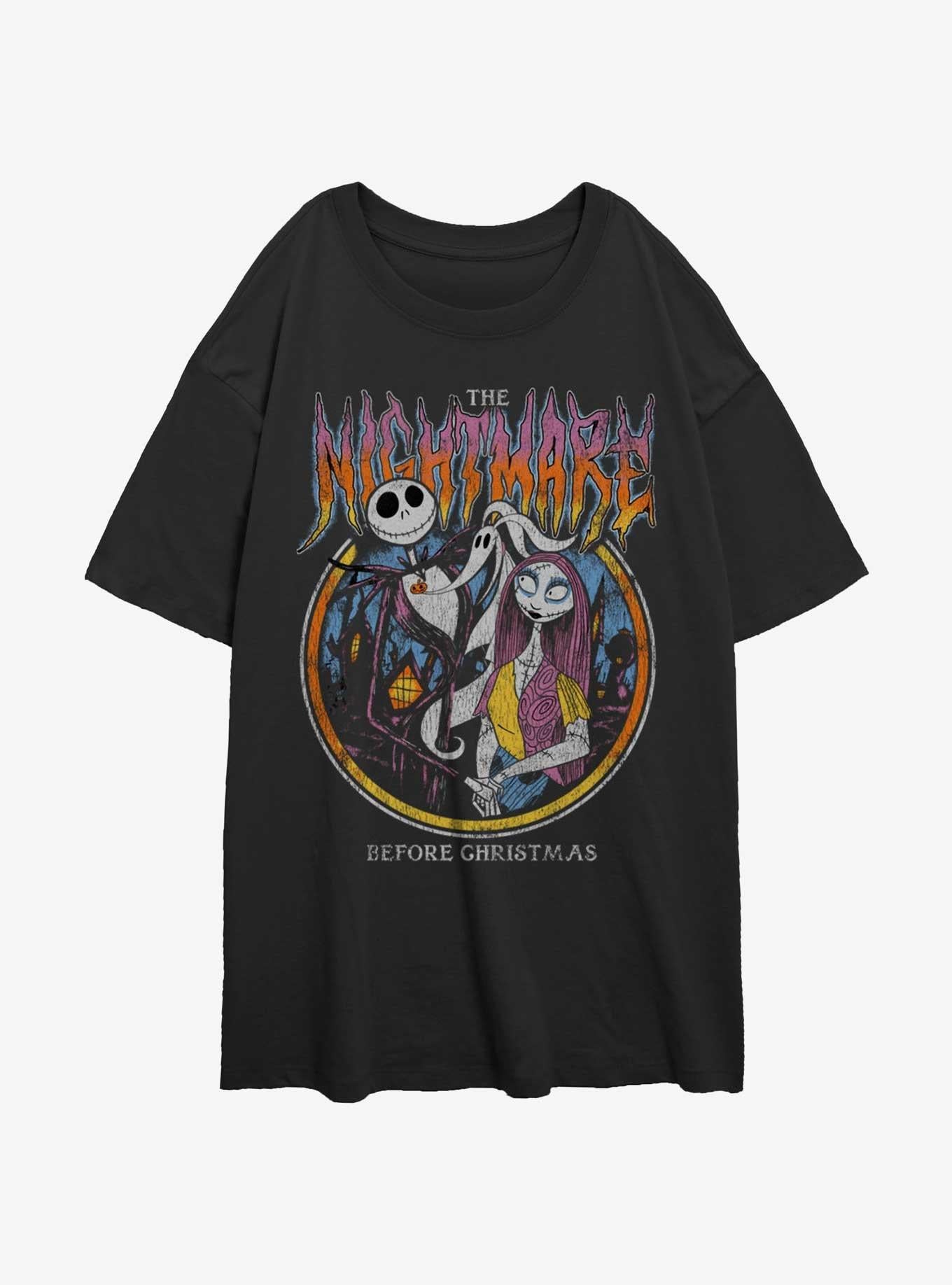 The Nightmare Before Christmas Jack Sally Nightmare Metal Girls Oversized T-Shirt T-Shirt | Bold Graphic Edition | Must-Have Style