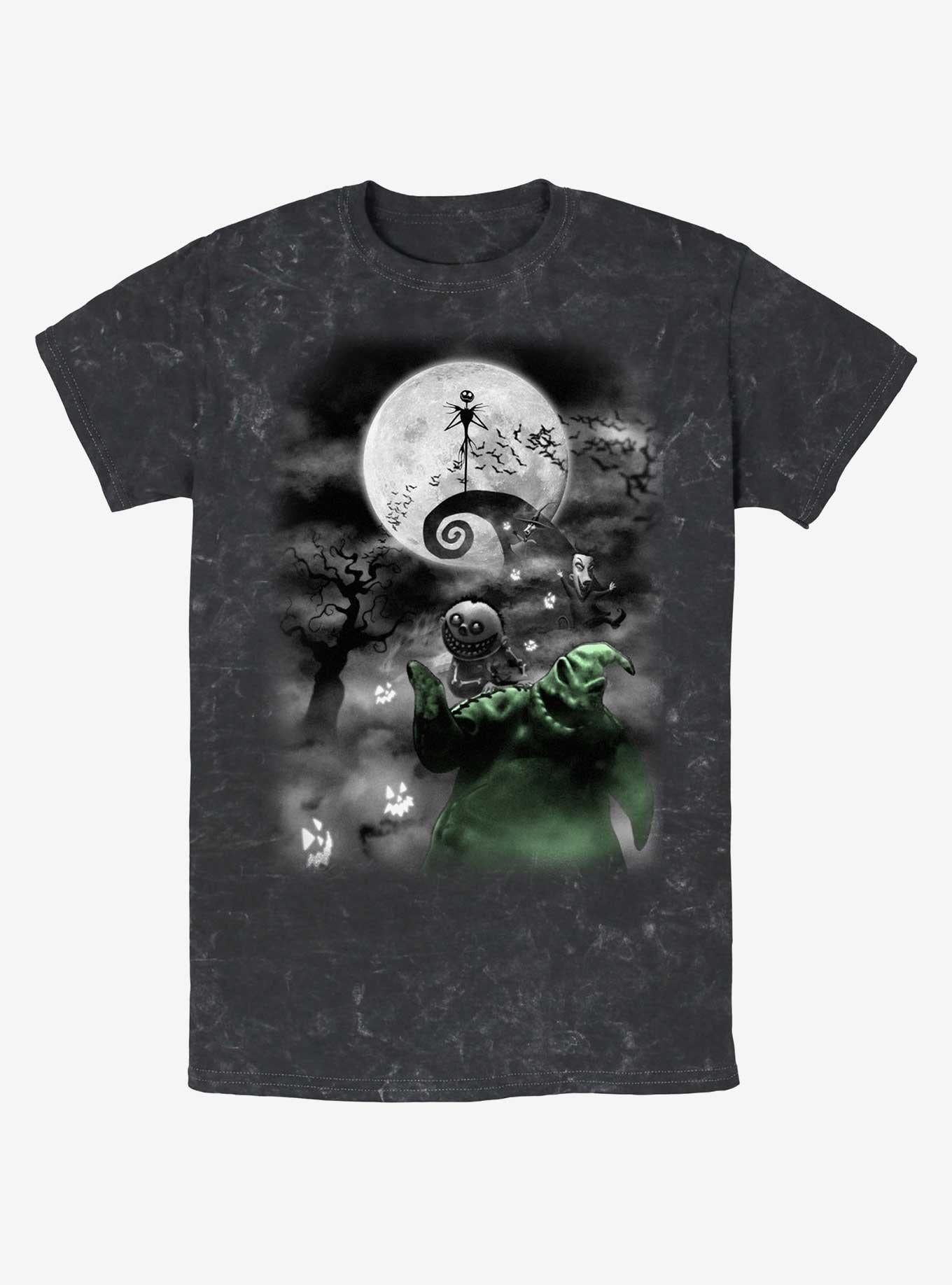 The Nightmare Before Christmas Jack Night Sky Moon Mineral Wash T-Shirt T-Shirt | Top Trending Artwork | Great Gift Idea
