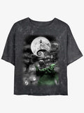 The Nightmare Before Christmas Jack Night Sky Moon Girls Mineral Wash Crop T-Shirt T-Shirt | Fan Favorite Style | Perfect For Daily Wear